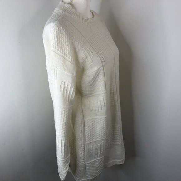 Vintage Woman’s Pullover Ivory Sweater No Tag Measures Size XL Hearts Scalloped - Picture 3 of 11